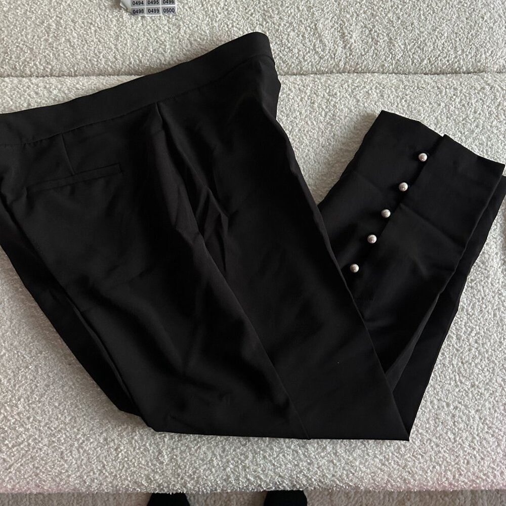 Worthington Women's Black Slacks, Size 14 – Classic Dress Pants for Work or Casu